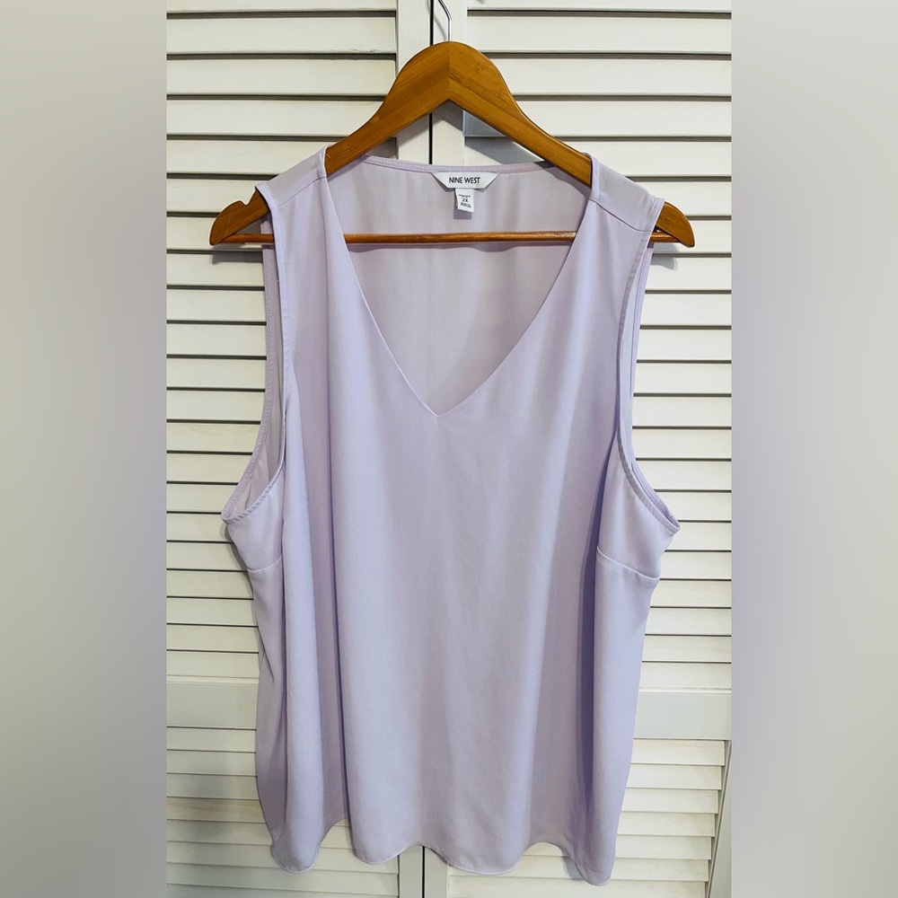 Lilac Sheer Tank/Shell Size: 2XL - Nine West